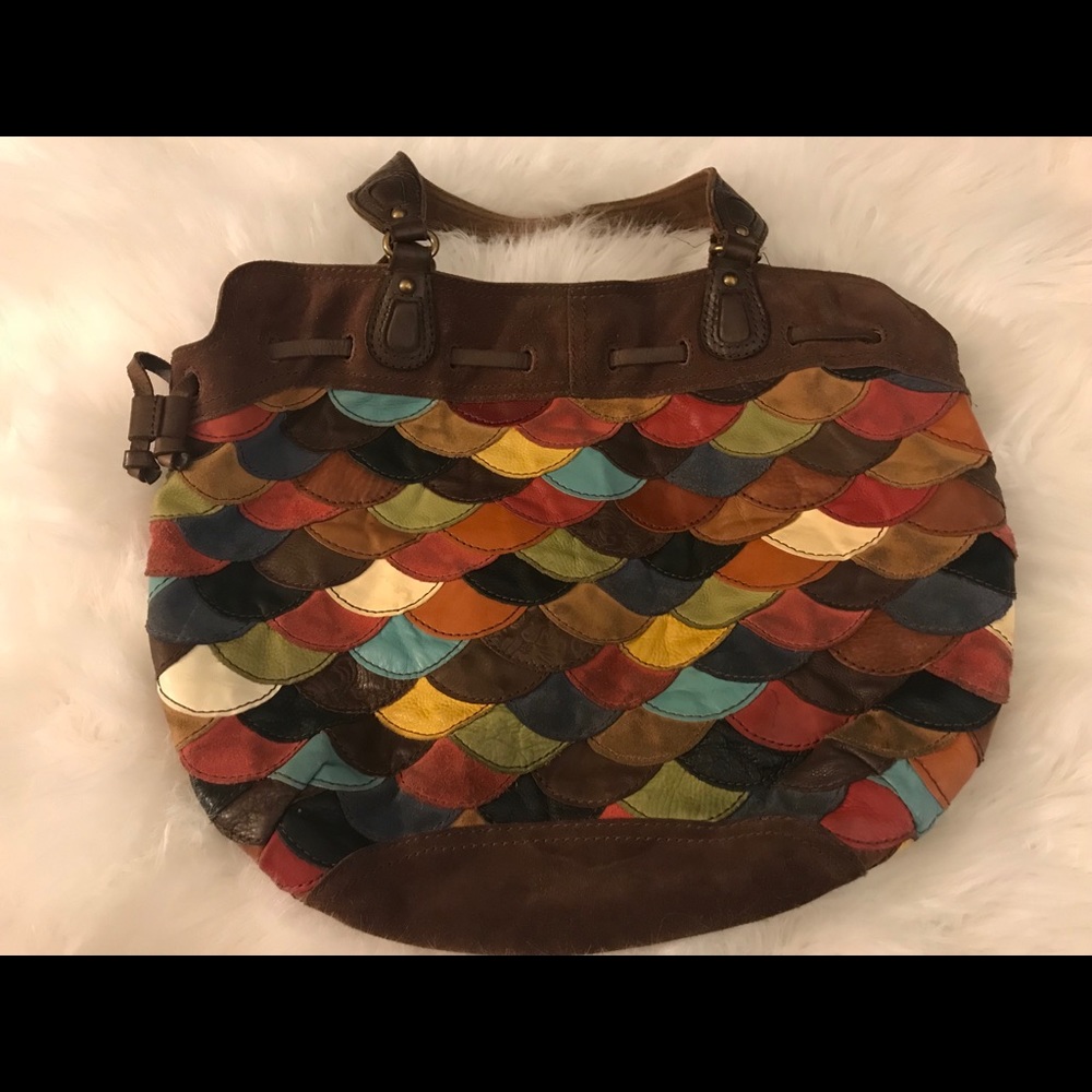 Lucky Brand leather patchwork bag